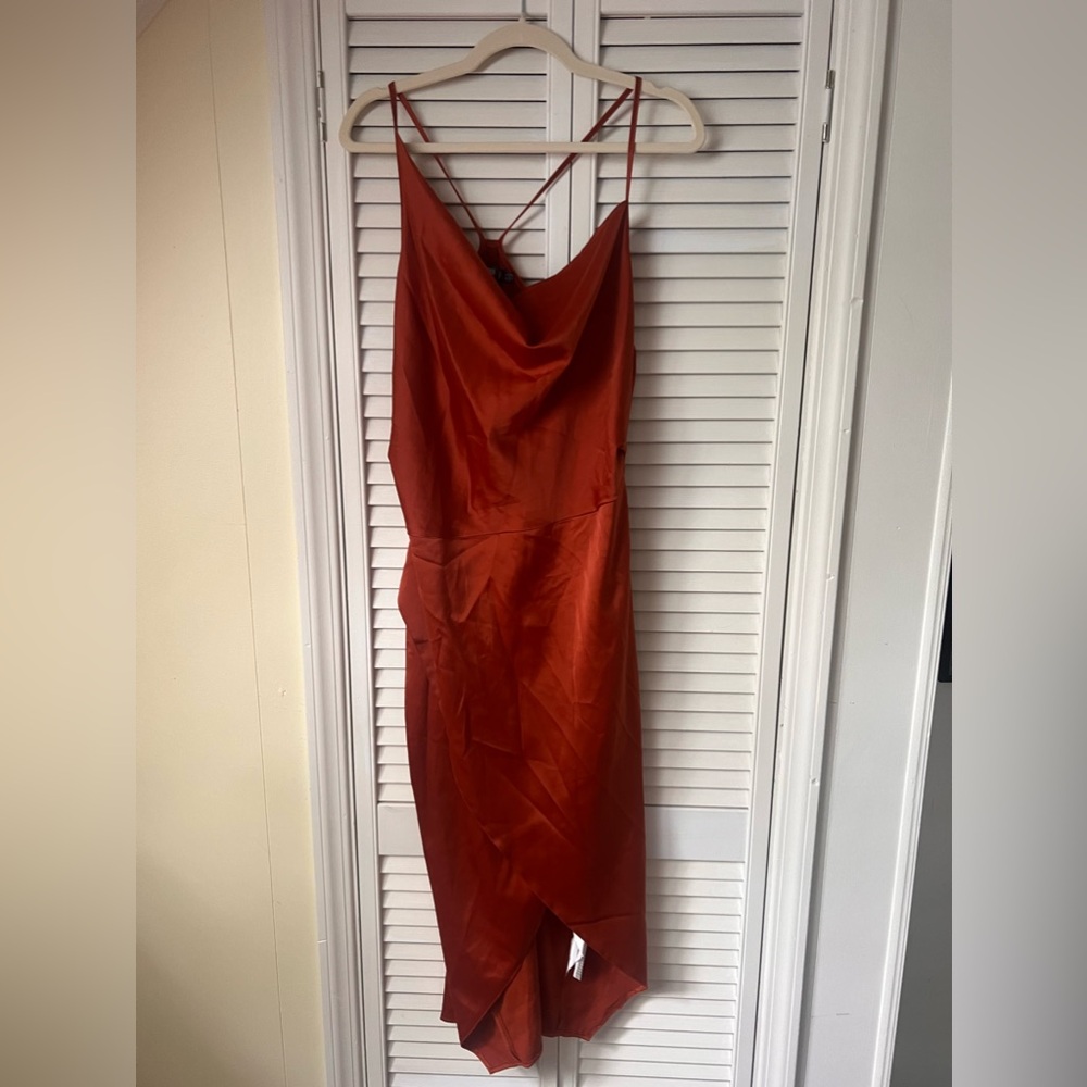Asymmetrical Cowl Neck MISSGUIDED dress